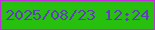 文字の大きさ：1、枠の色：be2fd8、背景の色：28c00f、文字の色：603db9 無料ブログパーツのブログ時計