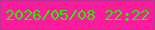 文字の大きさ：5、枠の色：be3197、背景の色：fc1c9b、文字の色：34e509 無料ブログパーツのブログ時計