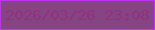 文字の大きさ：2、枠の色：be33f1、背景の色：864483、文字の色：923082 無料ブログパーツのブログ時計