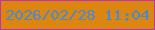文字の大きさ：2、枠の色：be35ad、背景の色：dc860f、文字の色：438bd8 無料ブログパーツのブログ時計