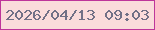 文字の大きさ：5、枠の色：be369a、背景の色：fadcdb、文字の色：717186 無料ブログパーツのブログ時計
