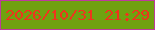 文字の大きさ：1、枠の色：be3a9d、背景の色：70a110、文字の色：ef341d 無料ブログパーツのブログ時計