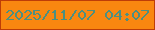文字の大きさ：2、枠の色：be3d07、背景の色：f98710、文字の色：4c8f80 無料ブログパーツのブログ時計