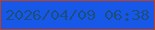 文字の大きさ：2、枠の色：be3f1a、背景の色：1858e8、文字の色：1c4f80 無料ブログパーツのブログ時計