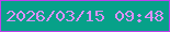 文字の大きさ：4、枠の色：be40ec、背景の色：07a189、文字の色：dc91f6 無料ブログパーツのブログ時計