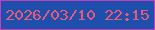 文字の大きさ：3、枠の色：be41ba、背景の色：1f4fad、文字の色：e75a7a 無料ブログパーツのブログ時計