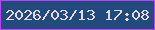 文字の大きさ：3、枠の色：be42f9、背景の色：224b7d、文字の色：e9d7dd 無料ブログパーツのブログ時計