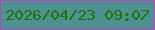 文字の大きさ：4、枠の色：be44bf、背景の色：4d9192、文字の色：257104 無料ブログパーツのブログ時計