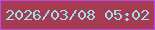 文字の大きさ：1、枠の色：be47ee、背景の色：a63b52、文字の色：99e0ea 無料ブログパーツのブログ時計