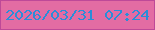 文字の大きさ：3、枠の色：be4998、背景の色：e36ca3、文字の色：2b8dd8 無料ブログパーツのブログ時計