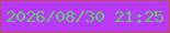 文字の大きさ：2、枠の色：be4b4d、背景の色：b93bfa、文字の色：68c86e 無料ブログパーツのブログ時計