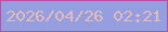 文字の大きさ：2、枠の色：be4ca1、背景の色：959ede、文字の色：e3bbbc 無料ブログパーツのブログ時計