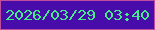 文字の大きさ：5、枠の色：be4e9d、背景の色：480caa、文字の色：41ec89 無料ブログパーツのブログ時計