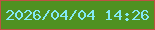 文字の大きさ：1、枠の色：be5143、背景の色：4f9121、文字の色：83e9f6 無料ブログパーツのブログ時計