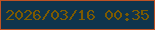 文字の大きさ：1、枠の色：be5224、背景の色：0f344c、文字の色：7c5a01 無料ブログパーツのブログ時計