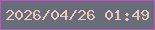 文字の大きさ：3、枠の色：be53c1、背景の色：676d79、文字の色：f0c6b7 無料ブログパーツのブログ時計