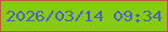 文字の大きさ：4、枠の色：be5946、背景の色：87cb11、文字の色：485ed2 無料ブログパーツのブログ時計