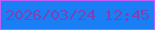 文字の大きさ：2、枠の色：be5efb、背景の色：1a7ef5、文字の色：7943b6 無料ブログパーツのブログ時計