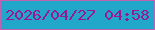 文字の大きさ：1、枠の色：be64af、背景の色：20a7ca、文字の色：981a93 無料ブログパーツのブログ時計