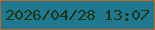 文字の大きさ：3、枠の色：be662b、背景の色：1e7890、文字の色：1e3412 無料ブログパーツのブログ時計