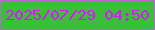 文字の大きさ：3、枠の色：be66d0、背景の色：3dbd3c、文字の色：dc14fa 無料ブログパーツのブログ時計