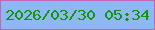 文字の大きさ：1、枠の色：be68b3、背景の色：90b7f5、文字の色：0d9907 無料ブログパーツのブログ時計