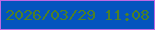 文字の大きさ：1、枠の色：be68e4、背景の色：0454be、文字の色：4c8027 無料ブログパーツのブログ時計