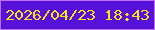 文字の大きさ：5、枠の色：be6df7、背景の色：5712d9、文字の色：f7e317 無料ブログパーツのブログ時計