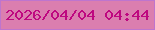 文字の大きさ：3、枠の色：be75ce、背景の色：db7eaf、文字の色：be0880 無料ブログパーツのブログ時計