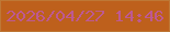 文字の大きさ：2、枠の色：be7836、背景の色：be601c、文字の色：be5992 無料ブログパーツのブログ時計
