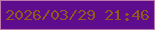 文字の大きさ：4、枠の色：be79ac、背景の色：5f0d8f、文字の色：91591d 無料ブログパーツのブログ時計