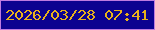 文字の大きさ：2、枠の色：be7be0、背景の色：0c0290、文字の色：e8b11b 無料ブログパーツのブログ時計