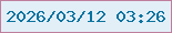 文字の大きさ：3、枠の色：be7e9b、背景の色：e3eff7、文字の色：09739f 無料ブログパーツのブログ時計