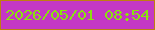 文字の大きさ：5、枠の色：be7f10、背景の色：c438c4、文字の色：89e30d 無料ブログパーツのブログ時計
