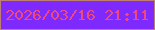 文字の大きさ：2、枠の色：be7f72、背景の色：7e29fd、文字の色：ec4a7c 無料ブログパーツのブログ時計