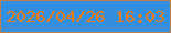 文字の大きさ：2、枠の色：be814e、背景の色：348fdf、文字の色：eb7c15 無料ブログパーツのブログ時計