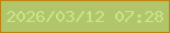 文字の大きさ：4、枠の色：be820f、背景の色：b2c56a、文字の色：c5e78c 無料ブログパーツのブログ時計