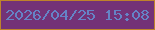 文字の大きさ：4、枠の色：be832b、背景の色：733277、文字の色：6583c6 無料ブログパーツのブログ時計