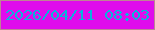 文字の大きさ：3、枠の色：be8394、背景の色：df0cec、文字の色：07b4dc 無料ブログパーツのブログ時計