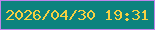 文字の大きさ：4、枠の色：be84eb、背景の色：0c837e、文字の色：f6d042 無料ブログパーツのブログ時計