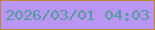 文字の大きさ：2、枠の色：be862e、背景の色：b996f4、文字の色：509d9b 無料ブログパーツのブログ時計