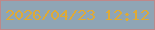 文字の大きさ：5、枠の色：be888a、背景の色：8fa5b5、文字の色：deaa37 無料ブログパーツのブログ時計