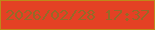 文字の大きさ：3、枠の色：be8919、背景の色：e44124、文字の色：956a28 無料ブログパーツのブログ時計