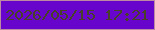 文字の大きさ：1、枠の色：be8aa3、背景の色：6805cd、文字の色：484028 無料ブログパーツのブログ時計