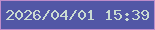 文字の大きさ：3、枠の色：be8cca、背景の色：5257a6、文字の色：cadbd2 無料ブログパーツのブログ時計
