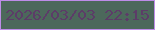 文字の大きさ：5、枠の色：be8ce8、背景の色：4c685b、文字の色：5c3c68 無料ブログパーツのブログ時計