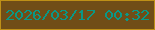 文字の大きさ：3、枠の色：be9017、背景の色：704d17、文字の色：099887 無料ブログパーツのブログ時計