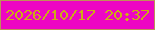 文字の大きさ：1、枠の色：be9058、背景の色：ed06c3、文字の色：cdac16 無料ブログパーツのブログ時計