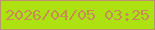 文字の大きさ：2、枠の色：be916f、背景の色：ade111、文字の色：c68b57 無料ブログパーツのブログ時計