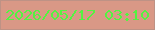 文字の大きさ：4、枠の色：be9285、背景の色：d99886、文字の色：53f341 無料ブログパーツのブログ時計